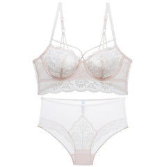 Ultra-thin Cup Classic Bandage Push-Up Bra Set