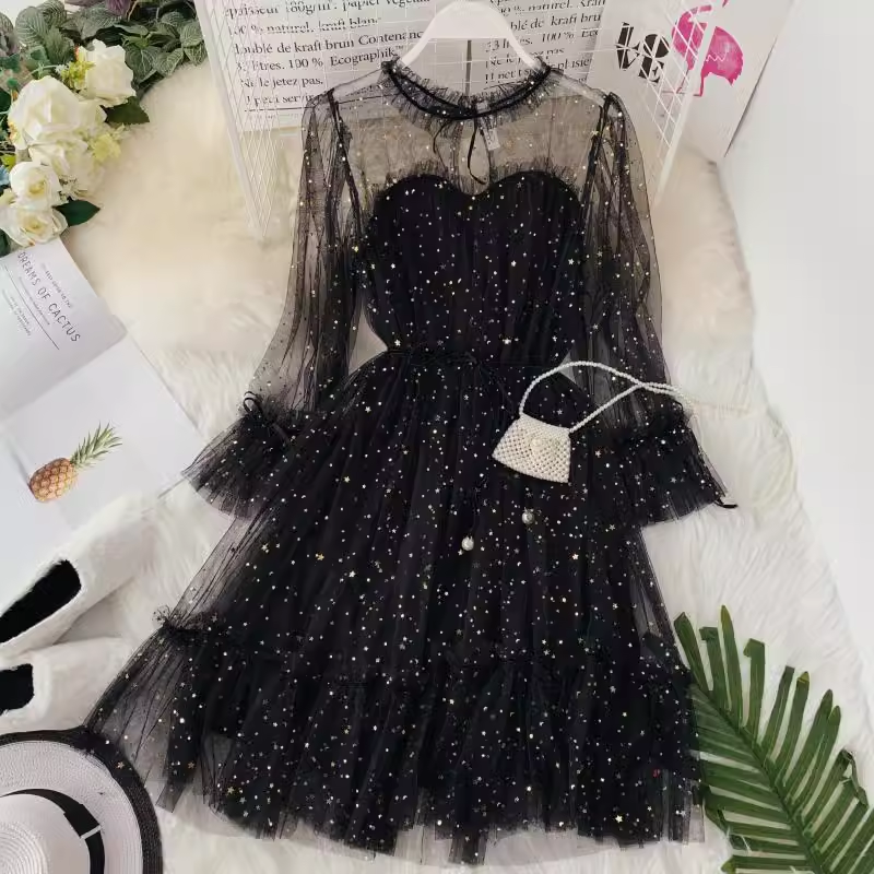 A-line tulle dress dress