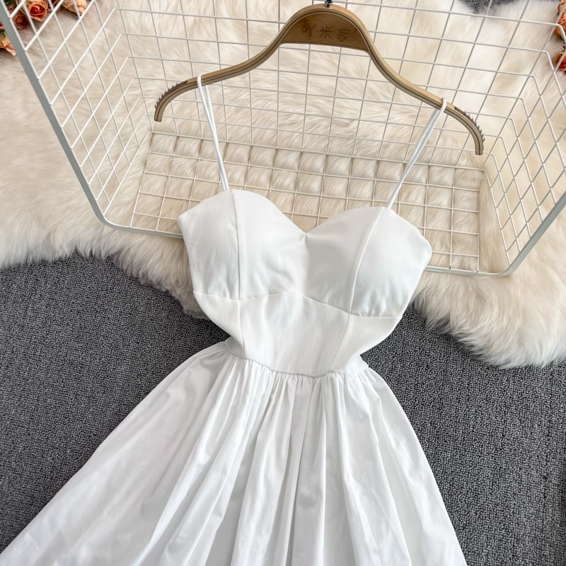 Vestido mini blanco corte A