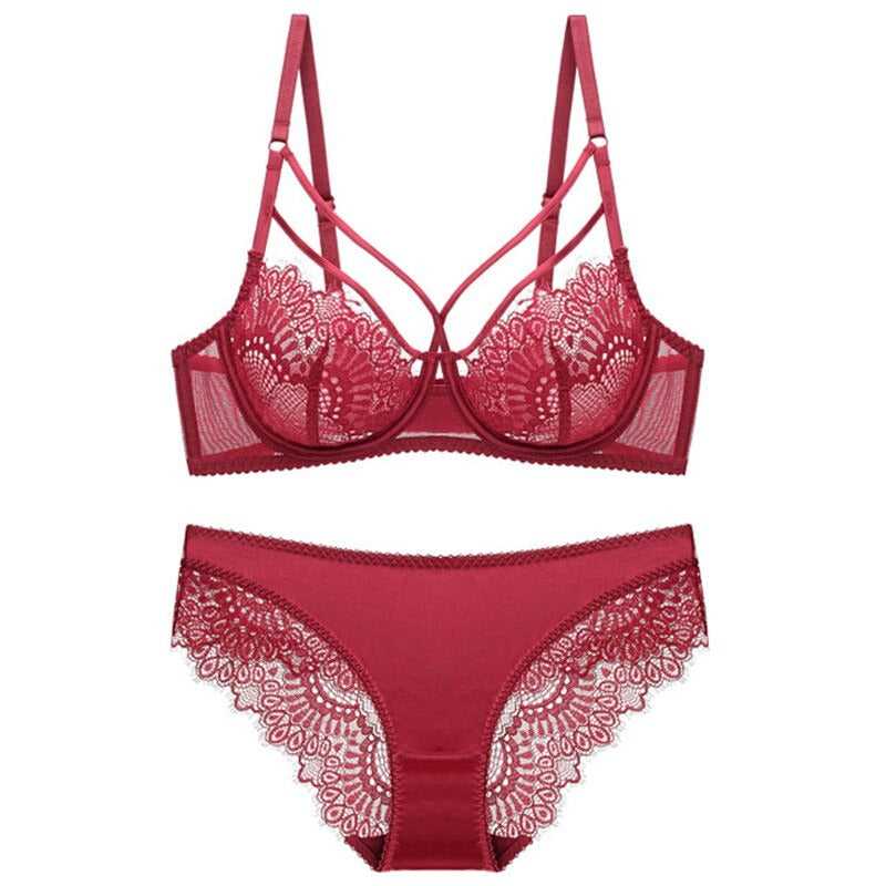 Lace Push Up Bra and Panty Set