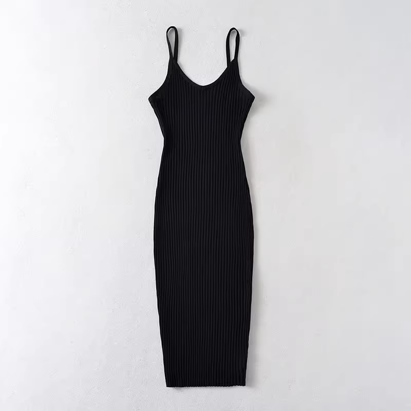Pure Color Spaghetti Strap Maxi Dress