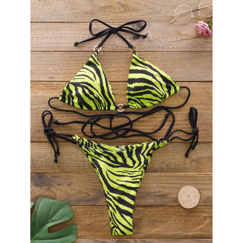 Stilvoller einfarbiger Bikini für den Sommer für Damen