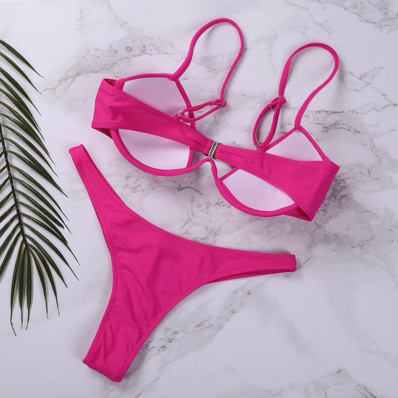 Damen Sommer Stilvolle Low-Cut Schwimmen Strandmode