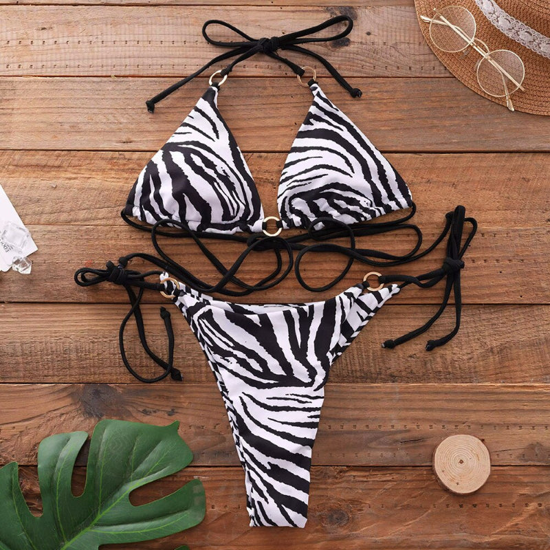 Stilvoller einfarbiger Bikini für den Sommer für Damen