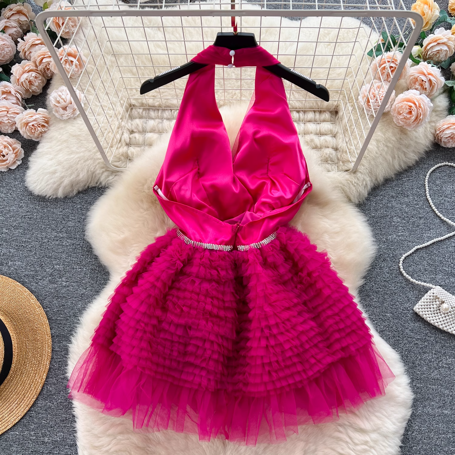 Women's summer halter neck dress