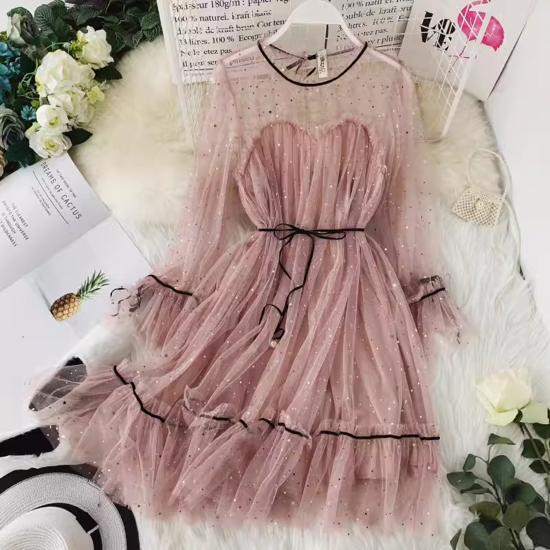 A-line tulle dress dress