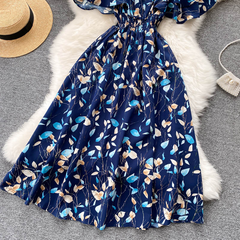 Cute Floral A Line Dress Dress