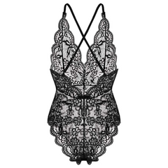 Beautiful Floral Lace Onesie | Transparent Lace Bodysuit Lingerie | Teddy Bodysuit