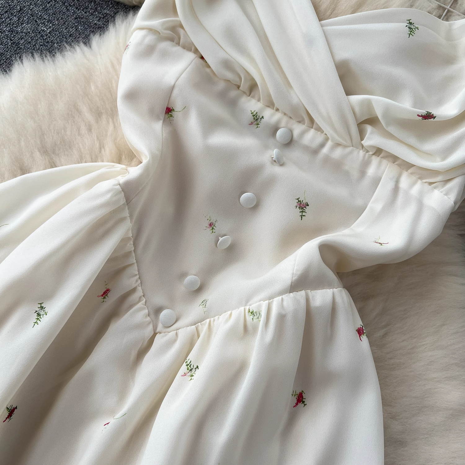Retro style halter neck strap floral summer dress