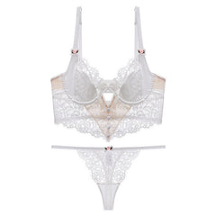 French Lace Hollow Out Bra And Panty Set