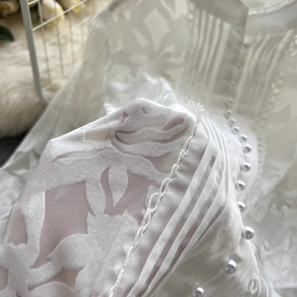 Women's Puff Sleeve Lace Blouses
