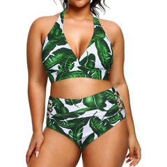 Super stylischer Damenbikini mit hoher Taille, elastischem Verschluss, V-Ausschnitt