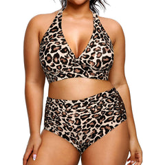 Super stylischer Damenbikini mit hoher Taille, elastischem Verschluss, V-Ausschnitt