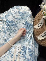 Französisches florales Strapskleid