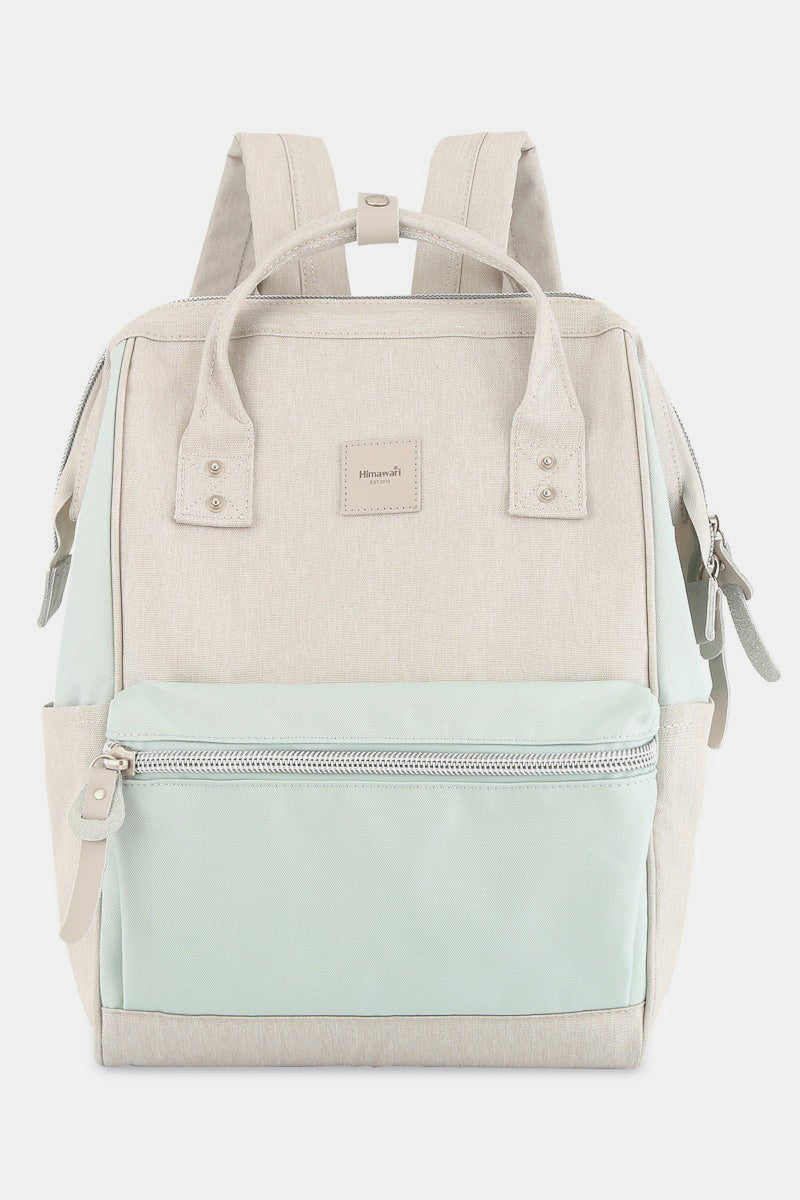 Himawari Wasserabweisender Canvas-Rucksack mit Seitentaschen 