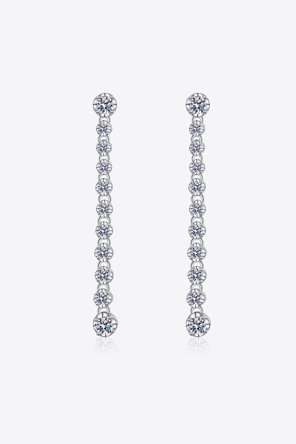 Adored 1.18 Carat Moissanite Long Earrings