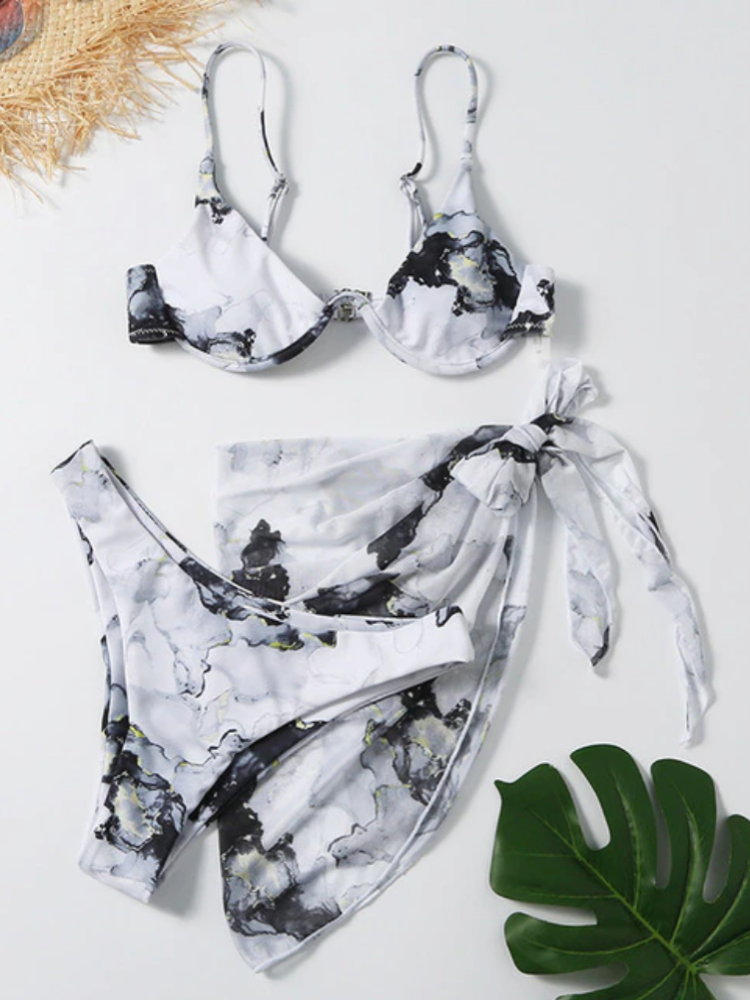 The Abstract Three Piece Bikini