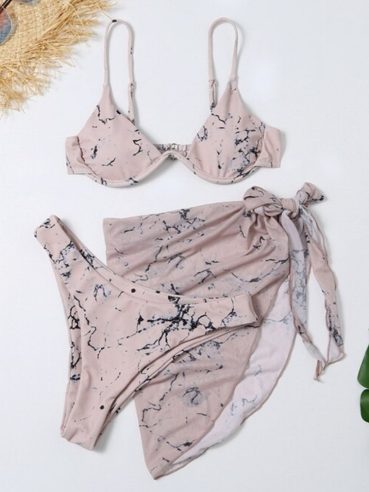 The Abstract Three Piece Bikini