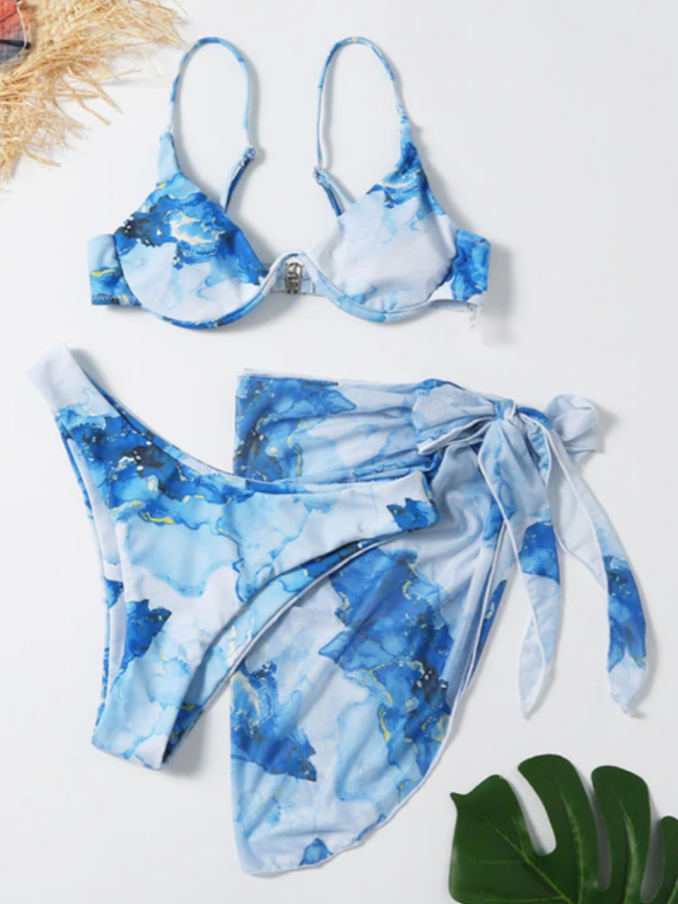 The Abstract Three Piece Bikini