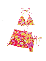 Bikini de tres piezas estampado The Brew