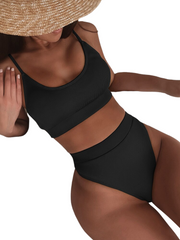 The Boho Black Beach Two Piece Bikini