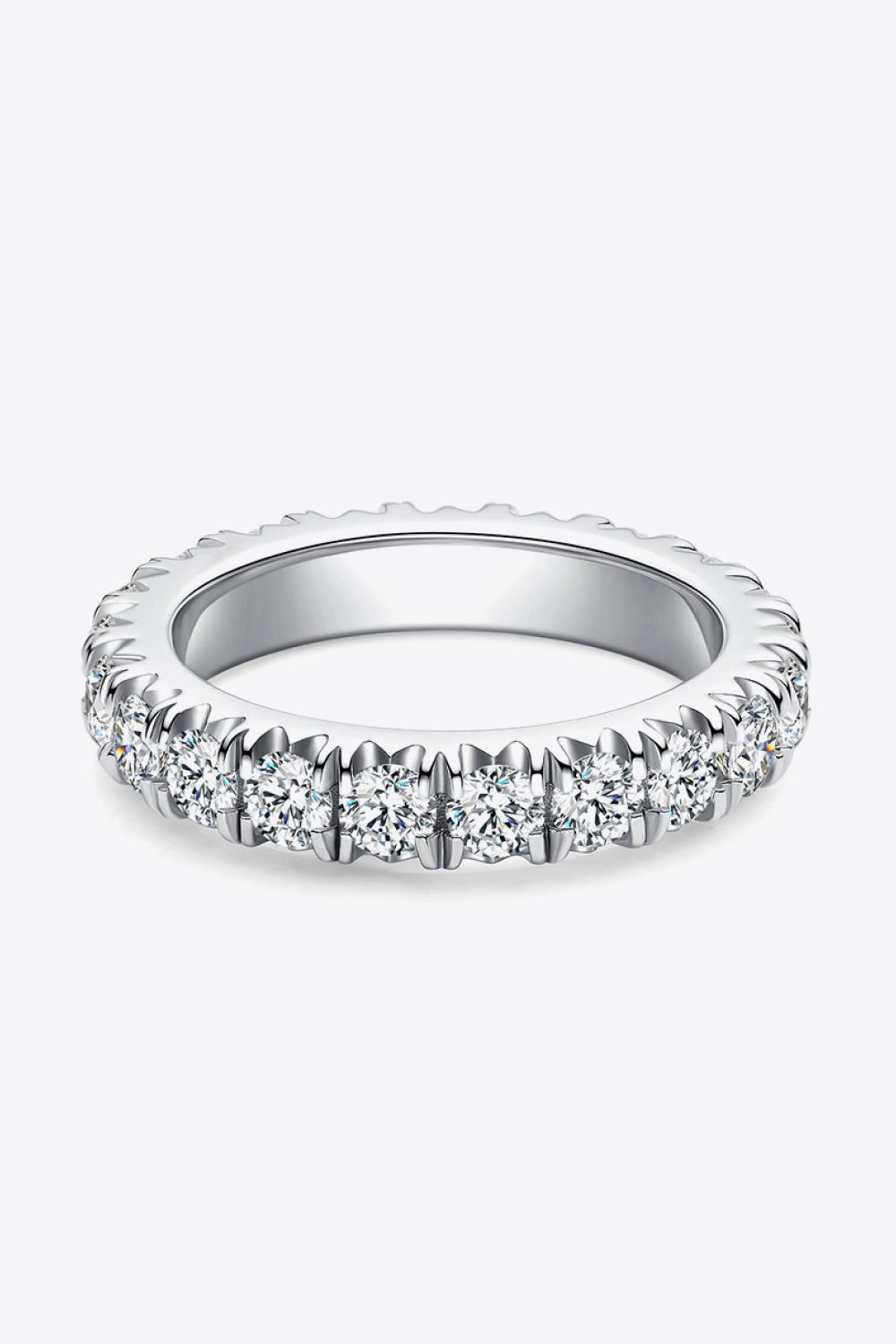 Adored 2,3 Karat Moissanit 925 Sterling Silber Eternity Ring