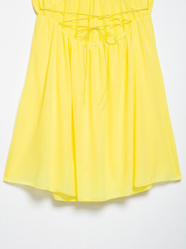 Sleeveless V-neck halter back short holiday dress