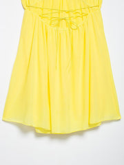 Sleeveless V-neck halter back short holiday dress