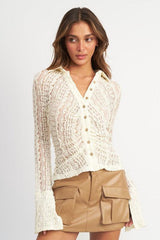 Bell Sleeve Lace Shirt