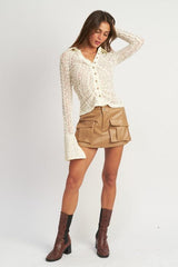 Bell Sleeve Lace Shirt