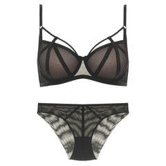 Classic Bandage Push Up Lace Bra And Panty Set