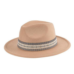 Sombrero fedora con bordado bohemio
