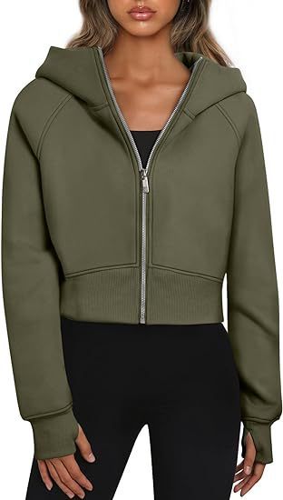Casual Zippered Hoodie Fleece Sweatshirt