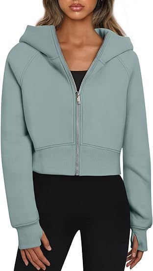 Casual Zippered Hoodie Fleece Sweatshirt