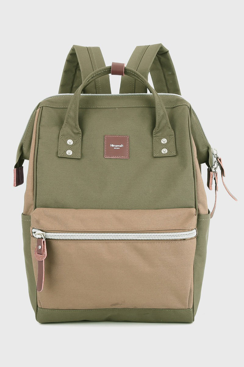 Himawari Wasserabweisender Canvas-Rucksack mit Seitentaschen 