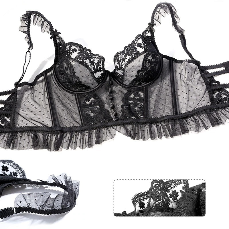 Transparent Thin French Lingerie Set