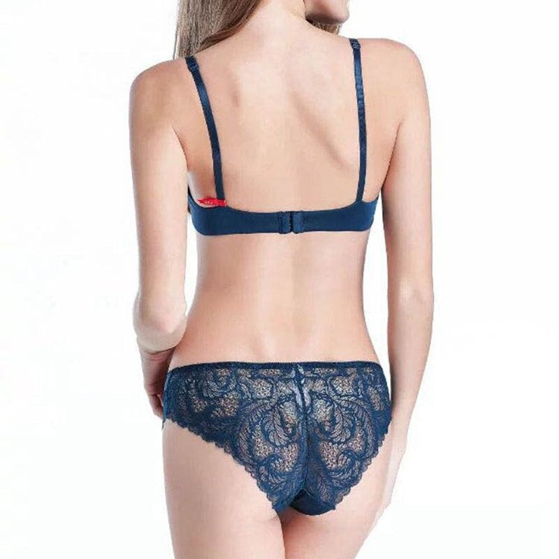 Gauze Embroidery Ultra-thin Bra And Panties Set