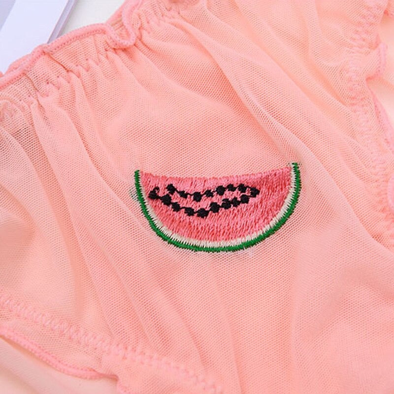 Fruit Embroidery Low-Waist Seamless Panties