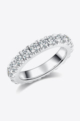 Adored 2,3 Karat Moissanit 925 Sterling Silber Eternity Ring