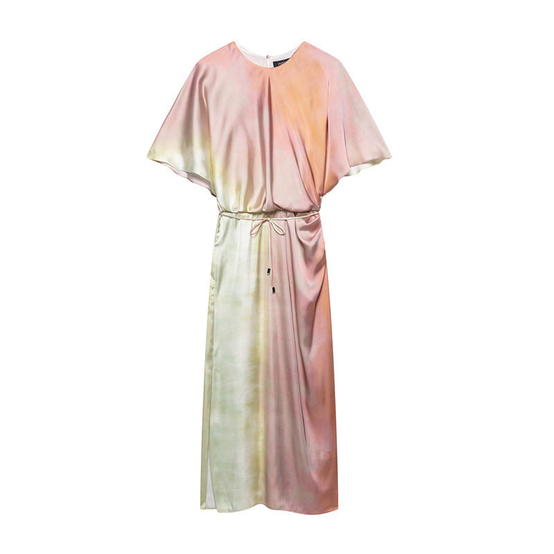 tie dye printed MIDI dress