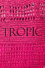 Bolso de mano con gráfico de letras recortadas Fame