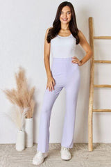 Pantalones acampanados de punto ultra suave con cintura alta y talla grande