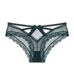 Lace Low-waist Transparent Briefs For Women