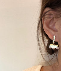 Pendientes colgantes de abanico