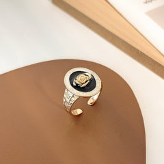 Anillo de sello gótico negro