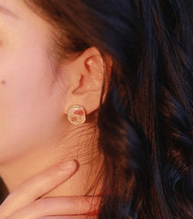 Real dried pressed flower earrings