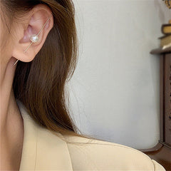 Pearl piercing ear cuff wrap