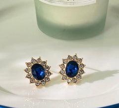 Saphir-Goldohrringe
