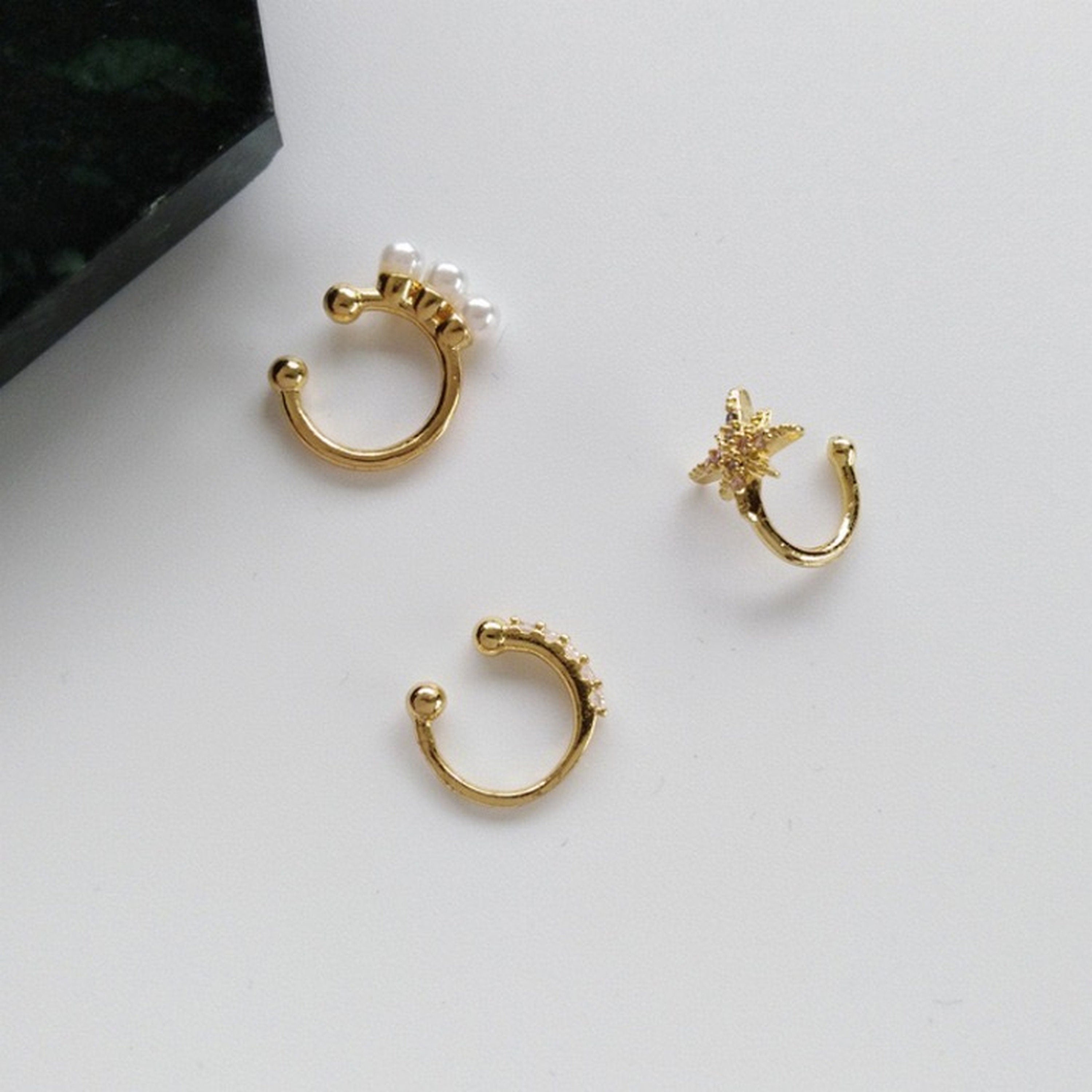 Dainty cuff earrings