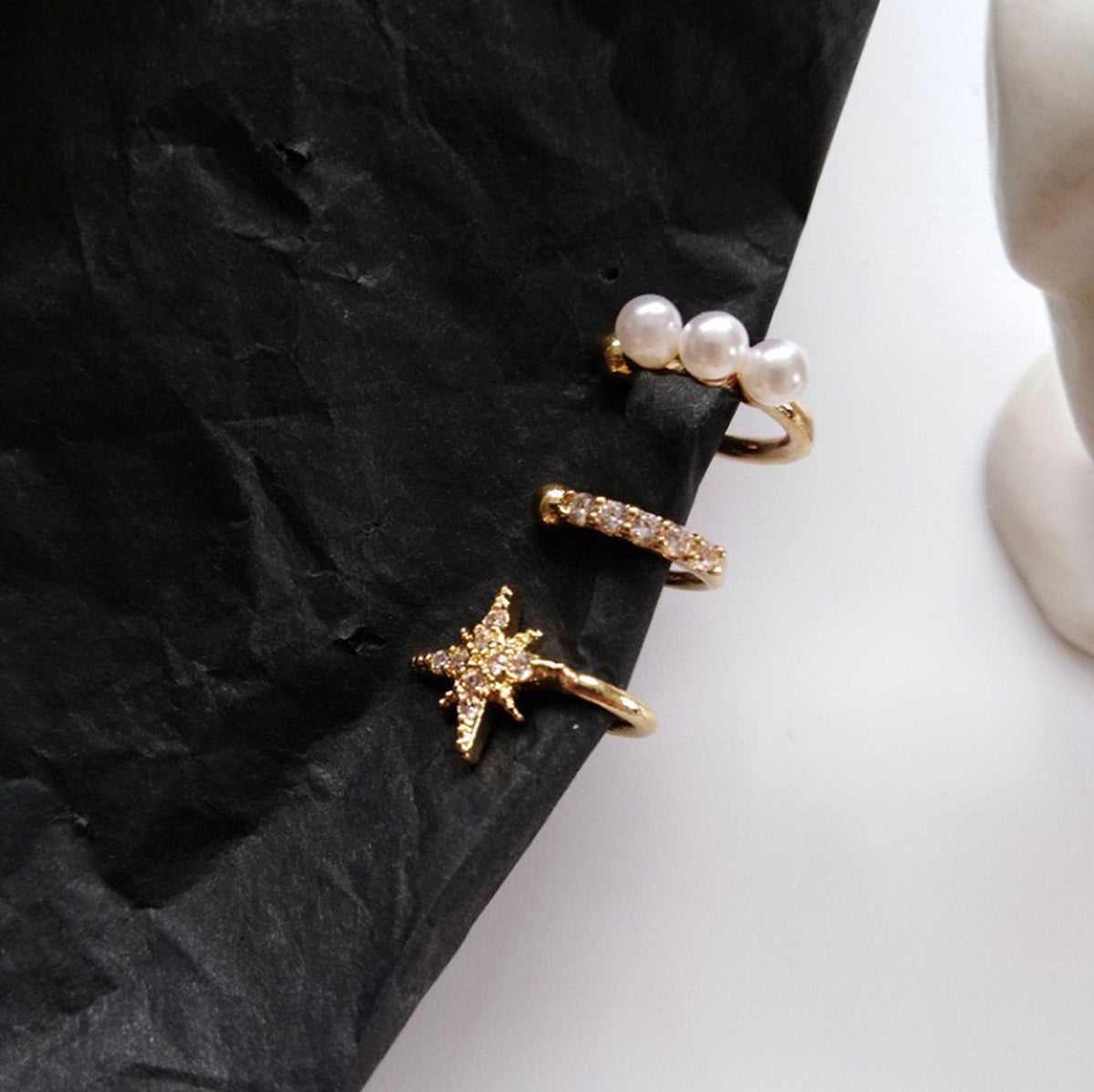 Dainty cuff earrings